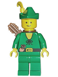 LEGO cas123a Forestman - Pouch, Green Hat, Yellow Feather, Quiver