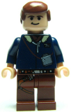 LEGO sw088 Han Solo, Reddish Brown Legs with Holster Pattern (Light Flesh) - Set 6212